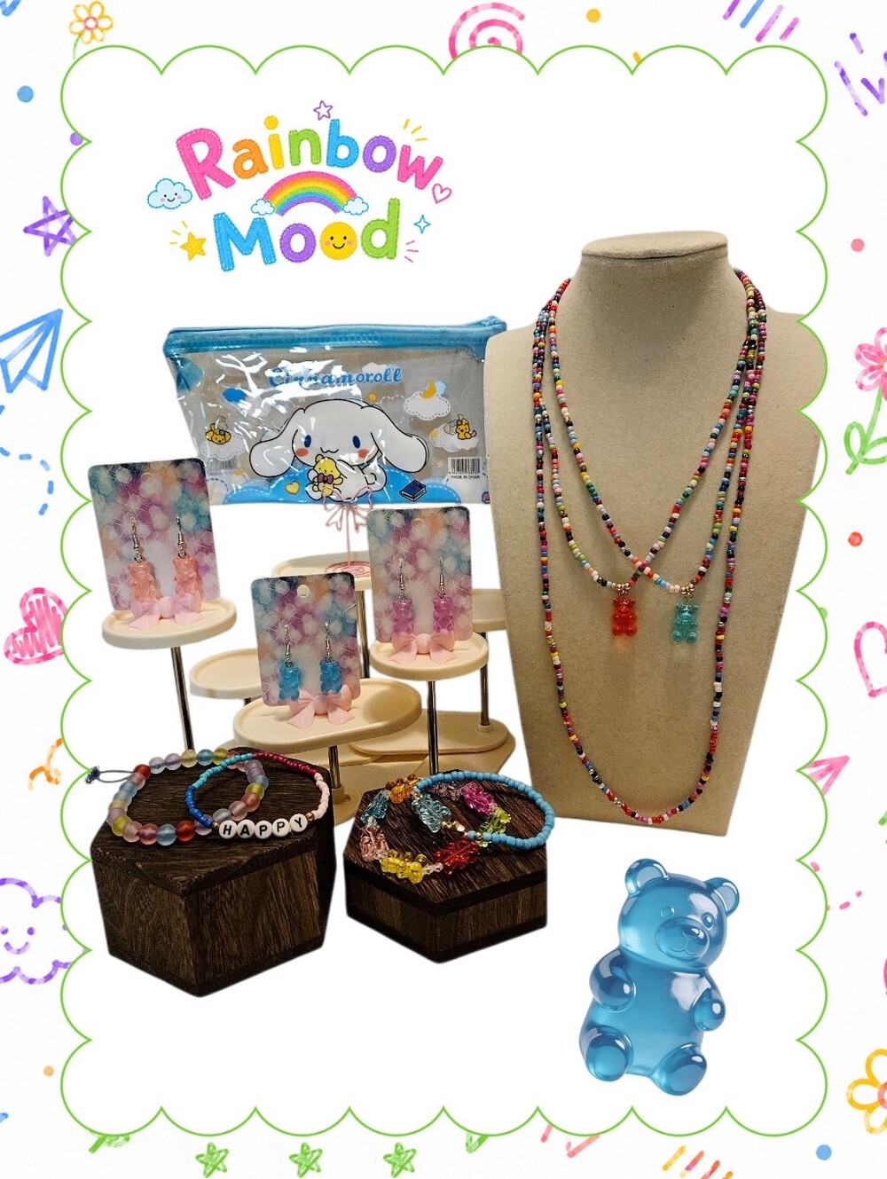 🐞 3/$8 Kid's Multicolor Gummy Bear Jewelry Bundle